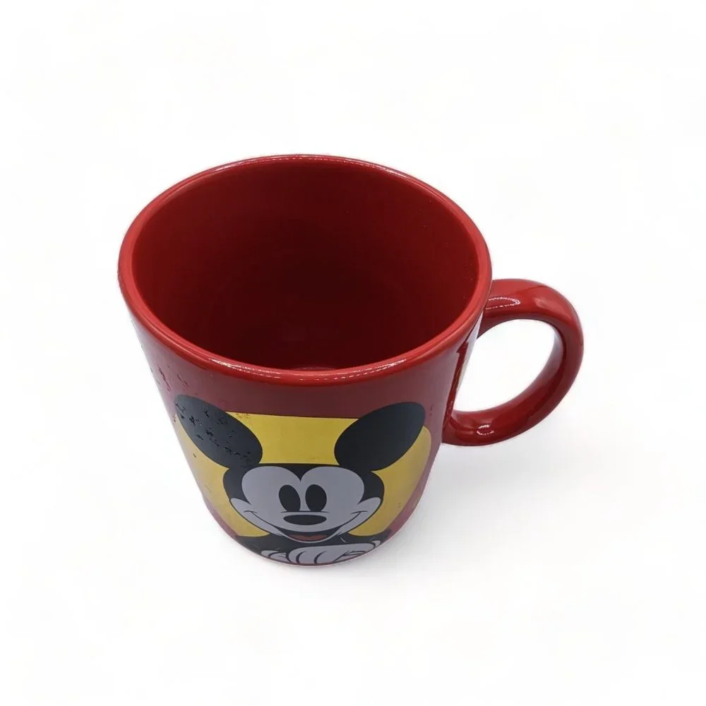 Disney Mickey Mouse Red Ceramic Jumbo Coffee Mug 4.5